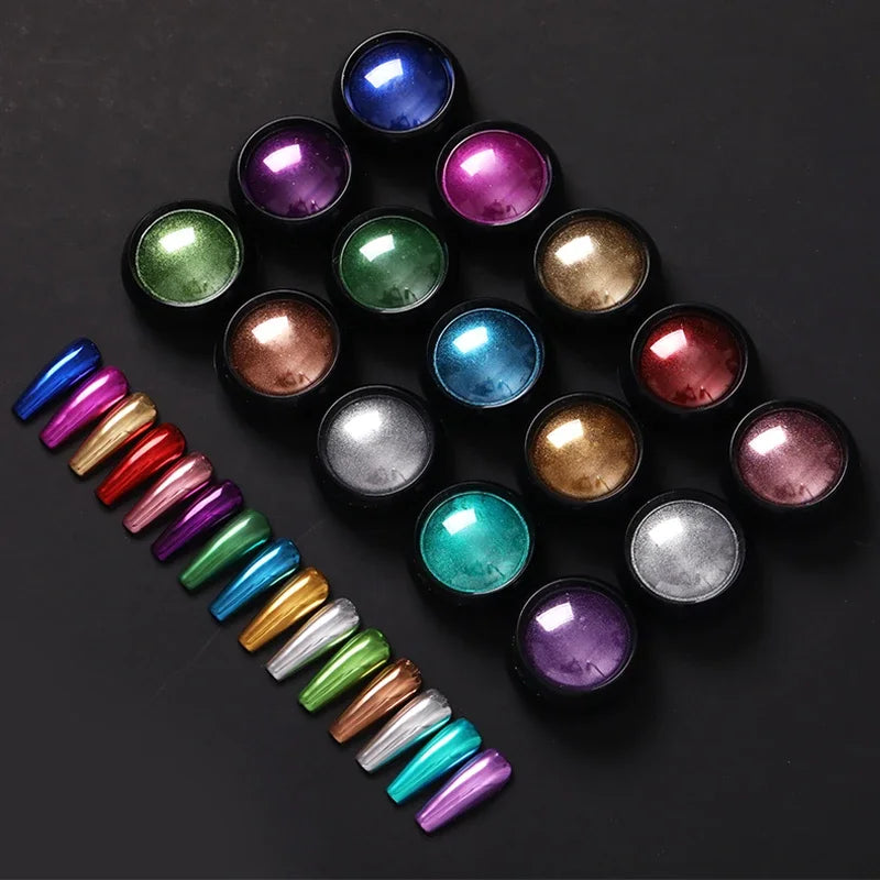 Metallic Mirror Effect Nail Glitter Chrome Powder