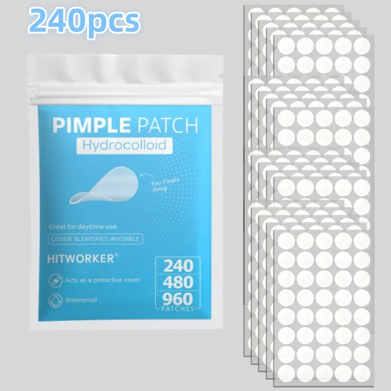 Invisible Hydrocolloid Acne Pimple Patches - 12
