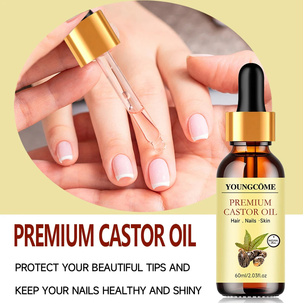 Pure Organic Castor Oil for Hair and Skin Care