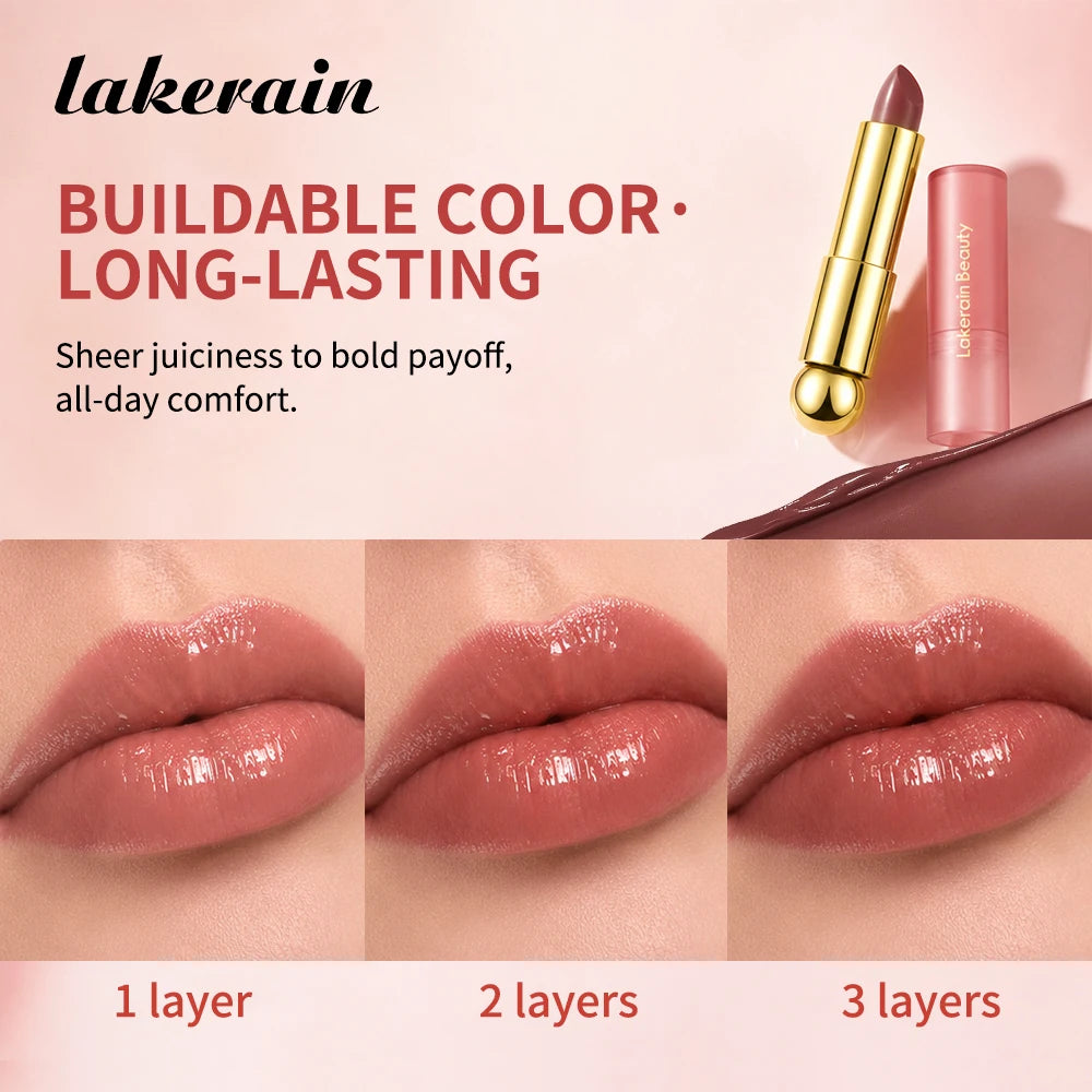 3-in-1 Tinted Moisturizing Lip Oil Stick for Glossy Plump Lips