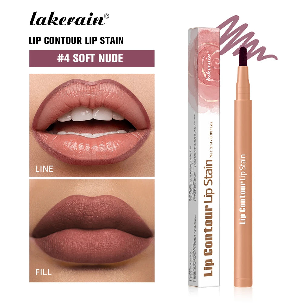 2-in-1 Dual-Tip Waterproof Lip Stain and Liner Pen