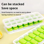14-Grid Easy-Release Silicone Ice Cube Tray