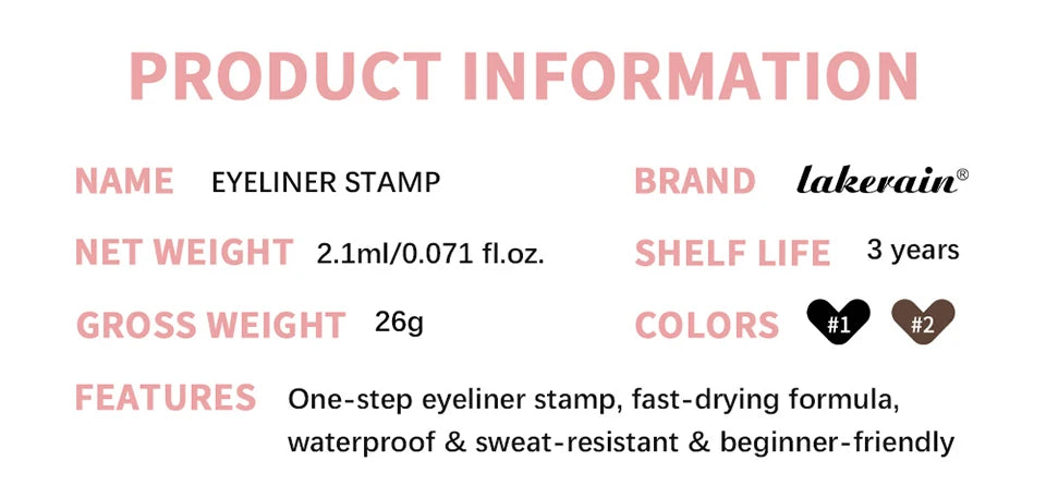 Waterproof Double-Wing Eyeliner Stamp for Perfect Wings