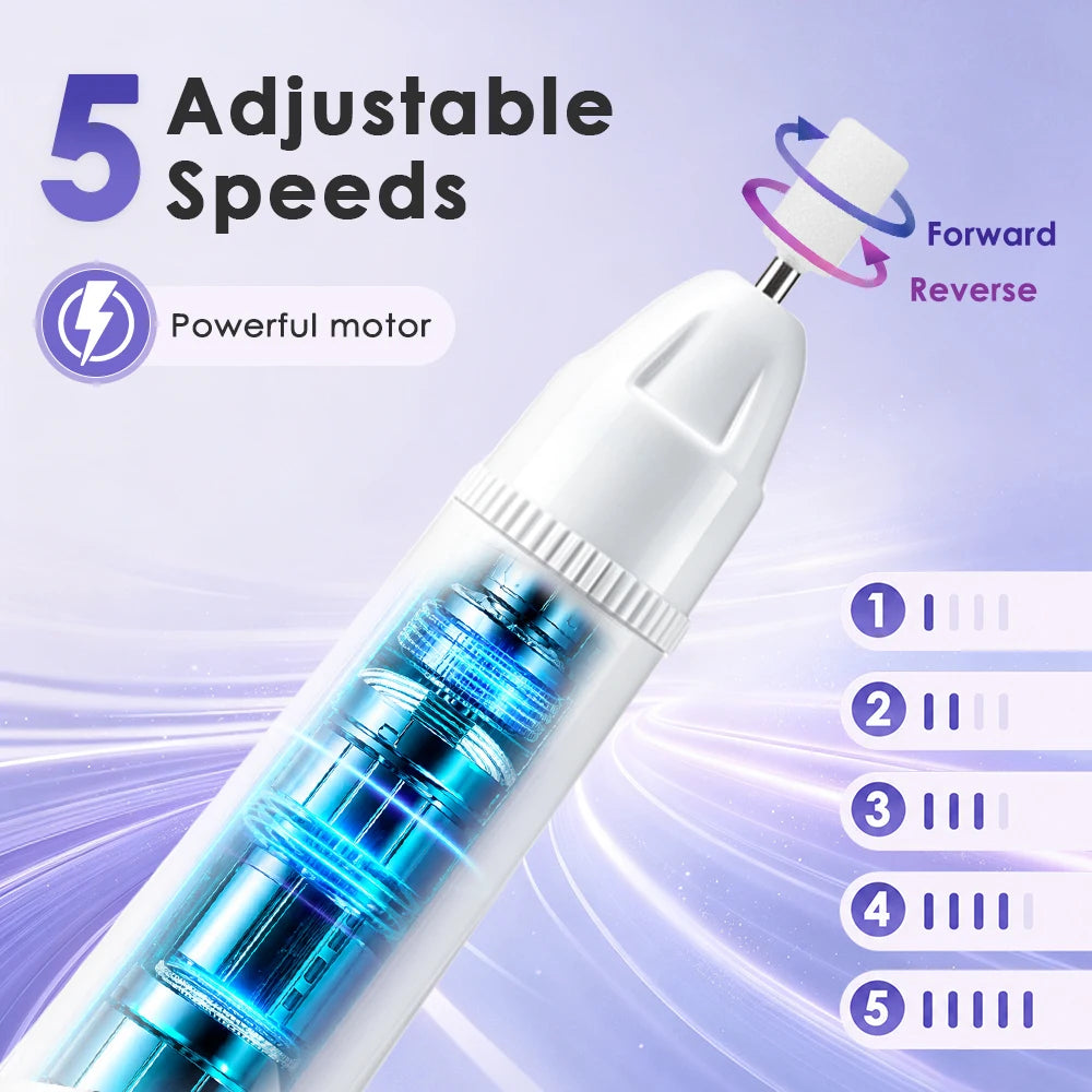 2-in-1 Cordless Electric Nail Drill and UV Gel Dryer