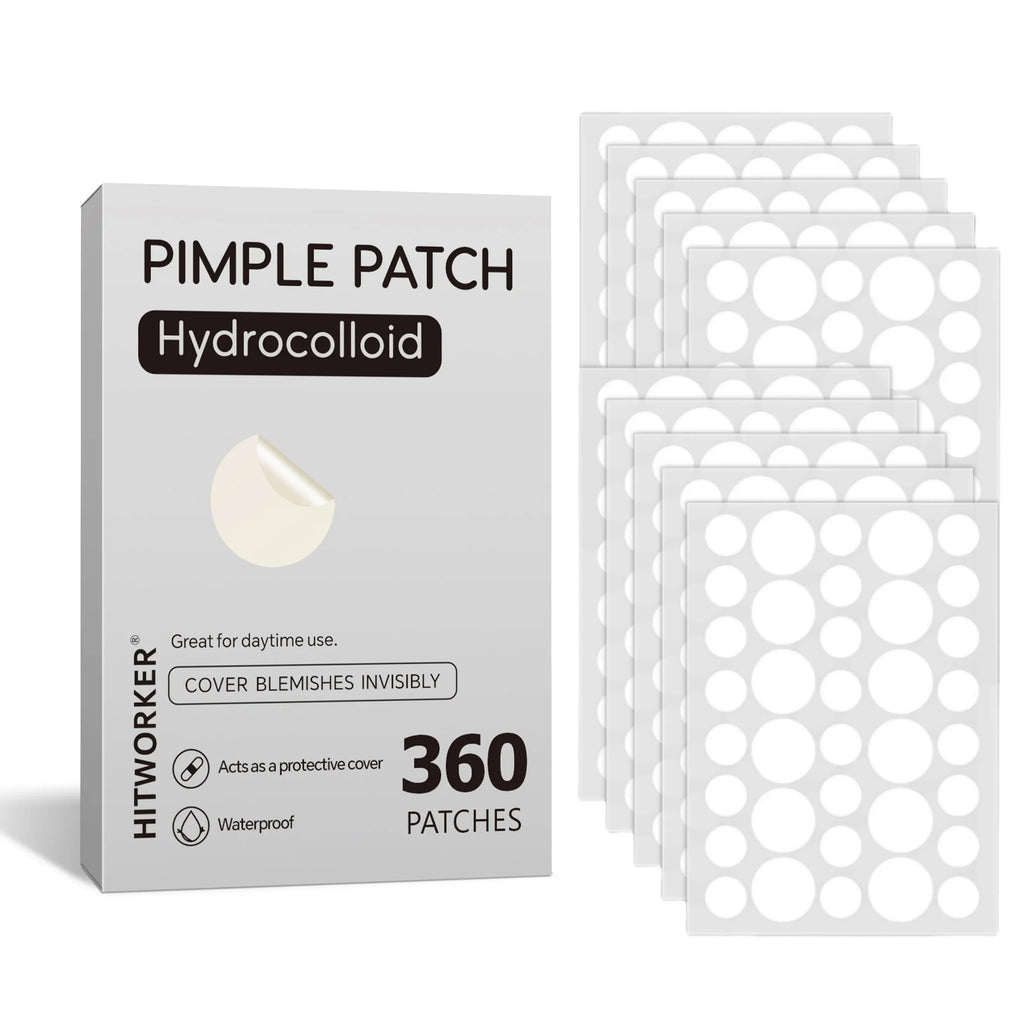 Invisible Hydrocolloid Acne Pimple Patches (360 Count)