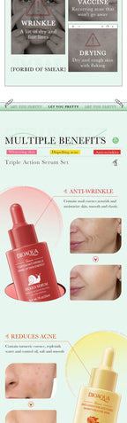 3-Piece Anti-Aging Facial Serum Set for Radiant Skin