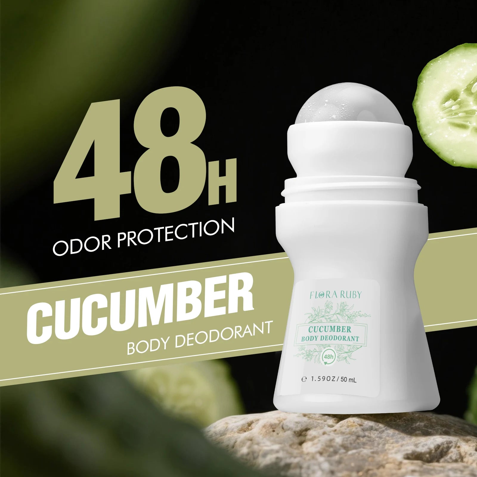 Natural Aluminum-Free Deodorant Roll-On