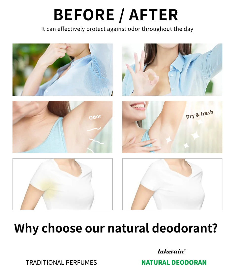 Natural Long-Lasting Solid Deodorant Balm