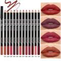 12-Piece Waterproof Matte Lip Liner Pencil Set