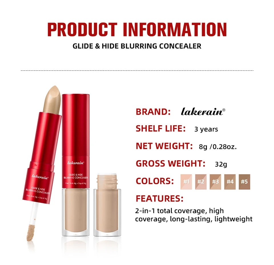 2-in-1 Full Coverage Blurring Concealer and Foundation