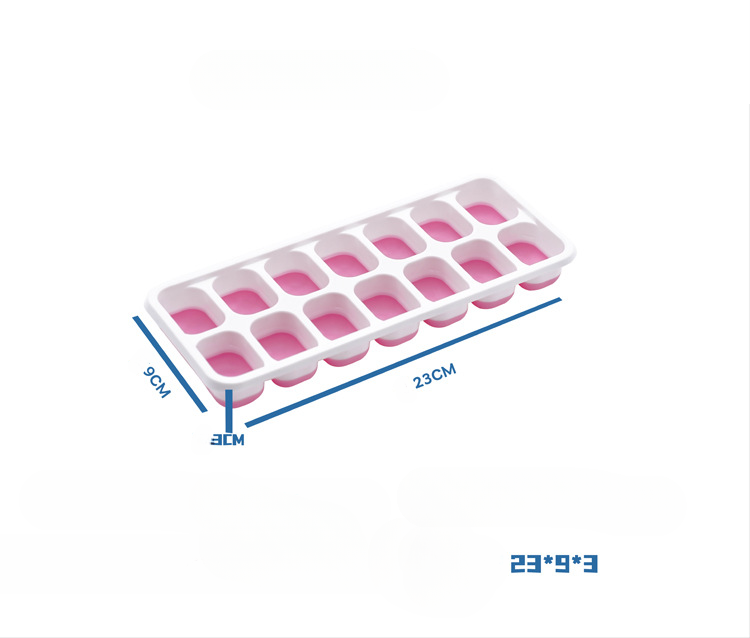 14-Grid Easy-Release Silicone Ice Cube Tray