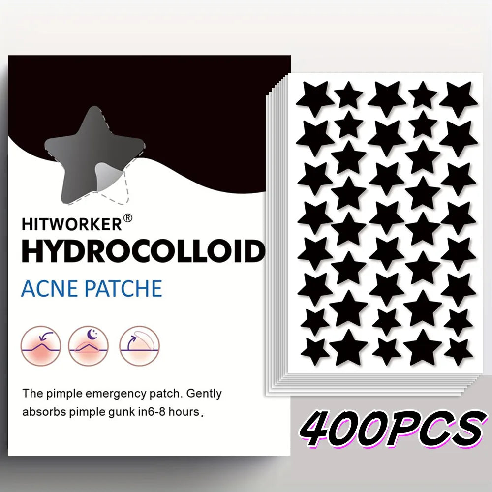 Star-Shaped Hydrocolloid Acne Patches for Fast Blemish Healing