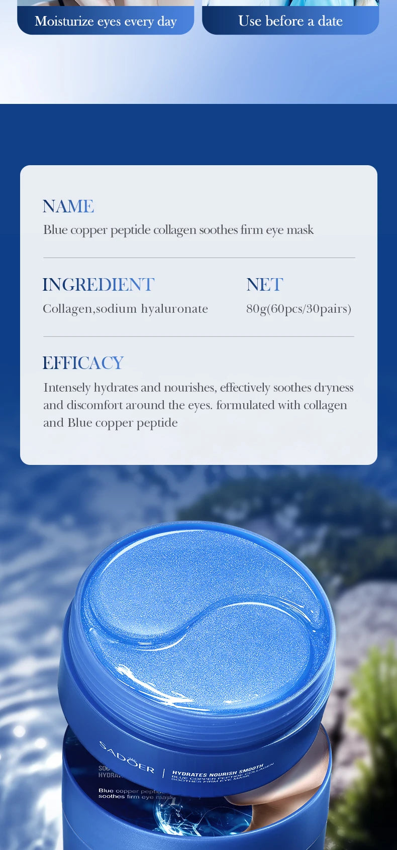 Caffeine Collagen Eye Patches for Anti-Aging and Puffiness - 17