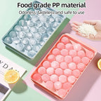 33-Ball Round Ice Cube Tray for Whiskey and Cocktails