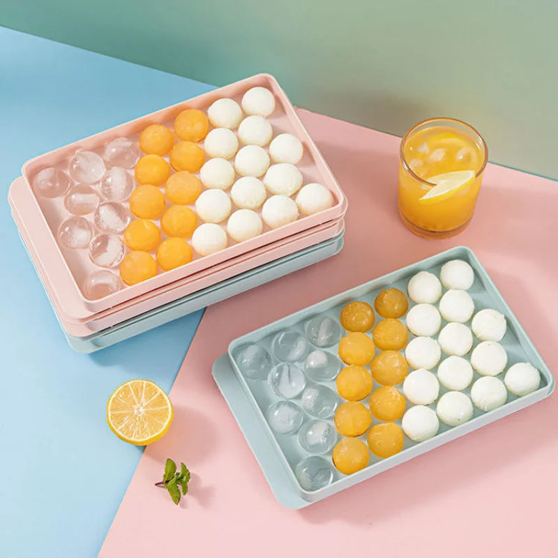 33-Ball Round Ice Cube Tray for Whiskey and Cocktails - 9