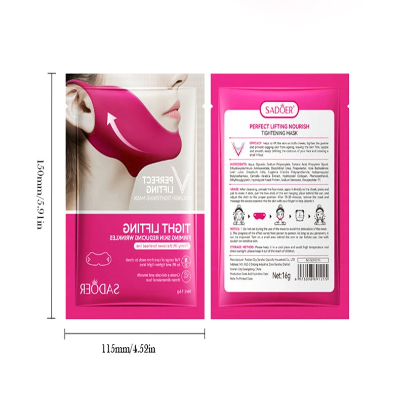 V-Shape Face Lifting Hydrogel Mask for Jawline Firming