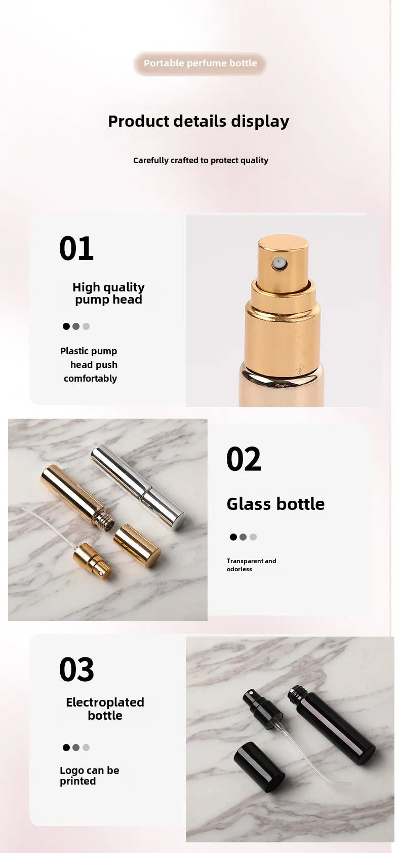 Refillable Portable Perfume Atomizer Spray Bottle
