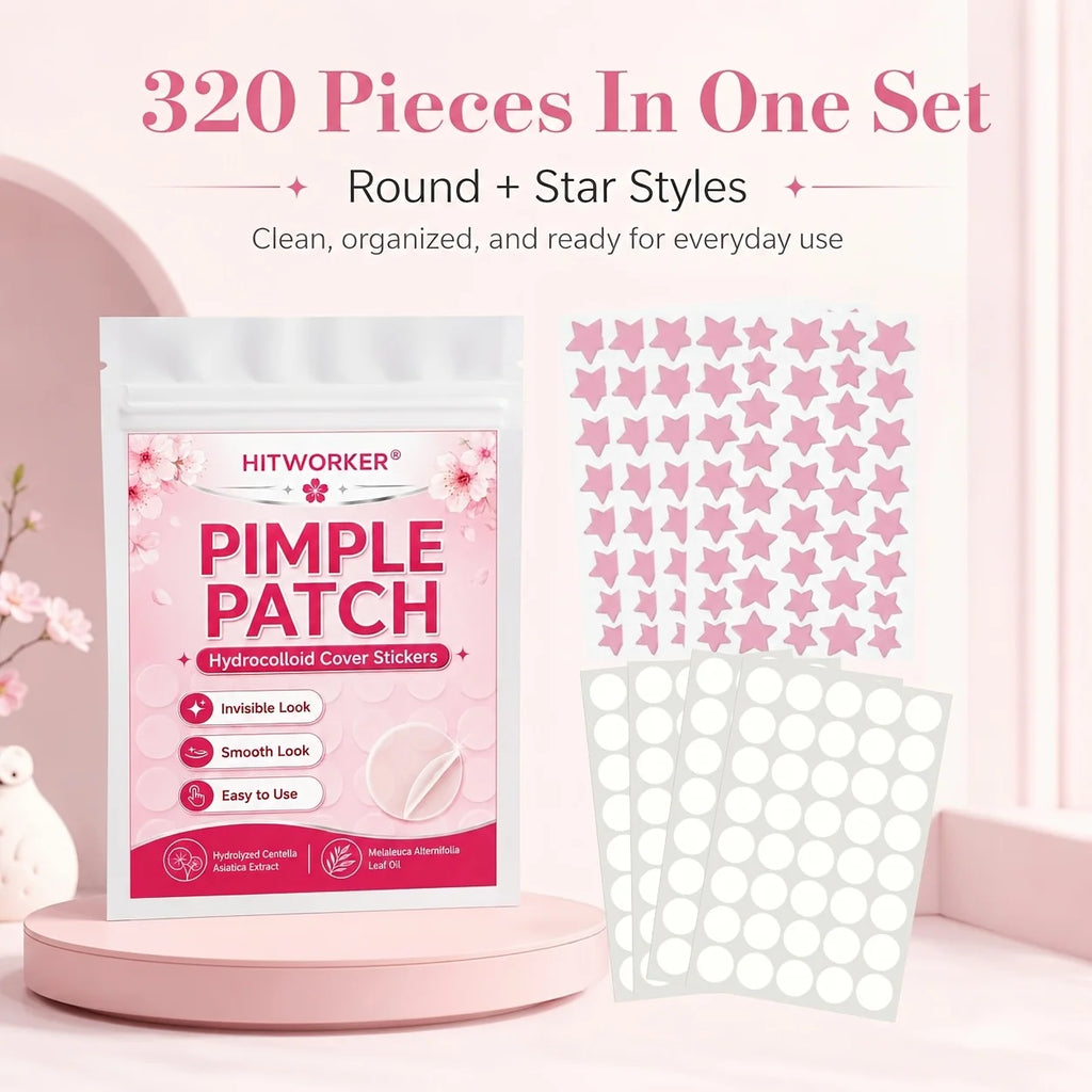 Invisible Hydrocolloid Acne Pimple Patches 320-Piece Set