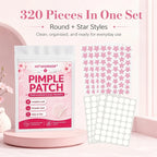 Invisible Hydrocolloid Acne Pimple Patches 320-Piece Set