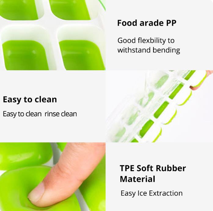 14-Grid Easy-Release Silicone Ice Cube Tray - 11