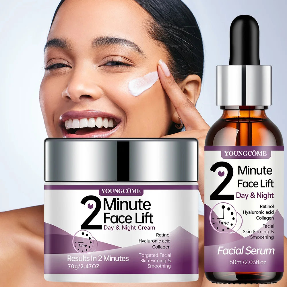 2-Minute Anti-Aging Face Lift Cream and Serum Set