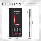 12-Piece Waterproof Long-Lasting Lip Liner Pencil Set