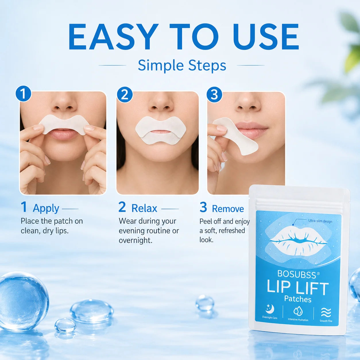 Overnight Hydrating Lip Lift Patches for Smooth Lips - 4