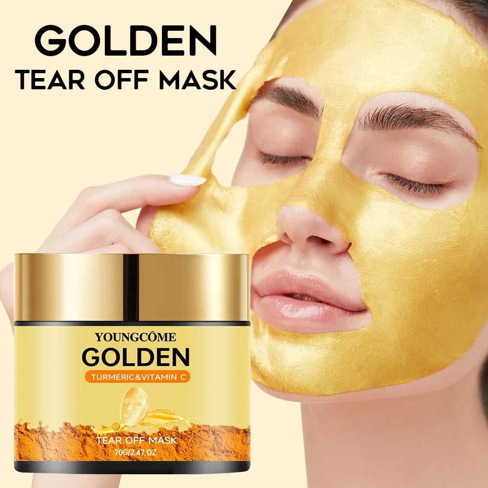 24K Gold Collagen Peel-Off Facial Mask for Glowing Skin