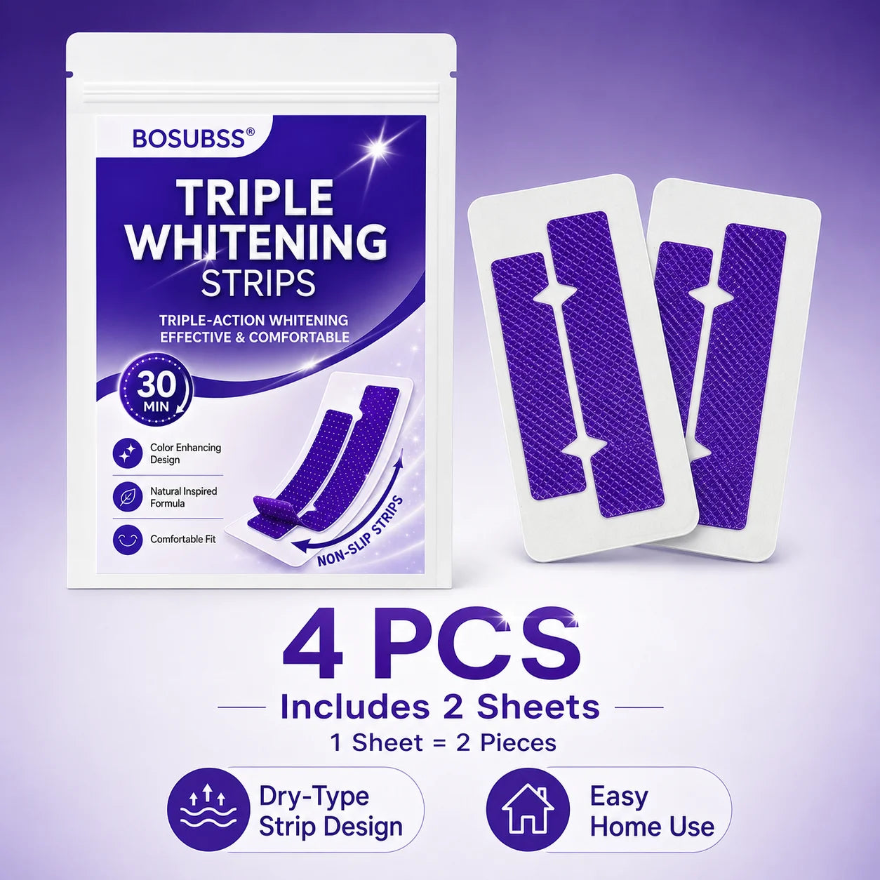 Professional At-Home Teeth Whitening Strips - 16