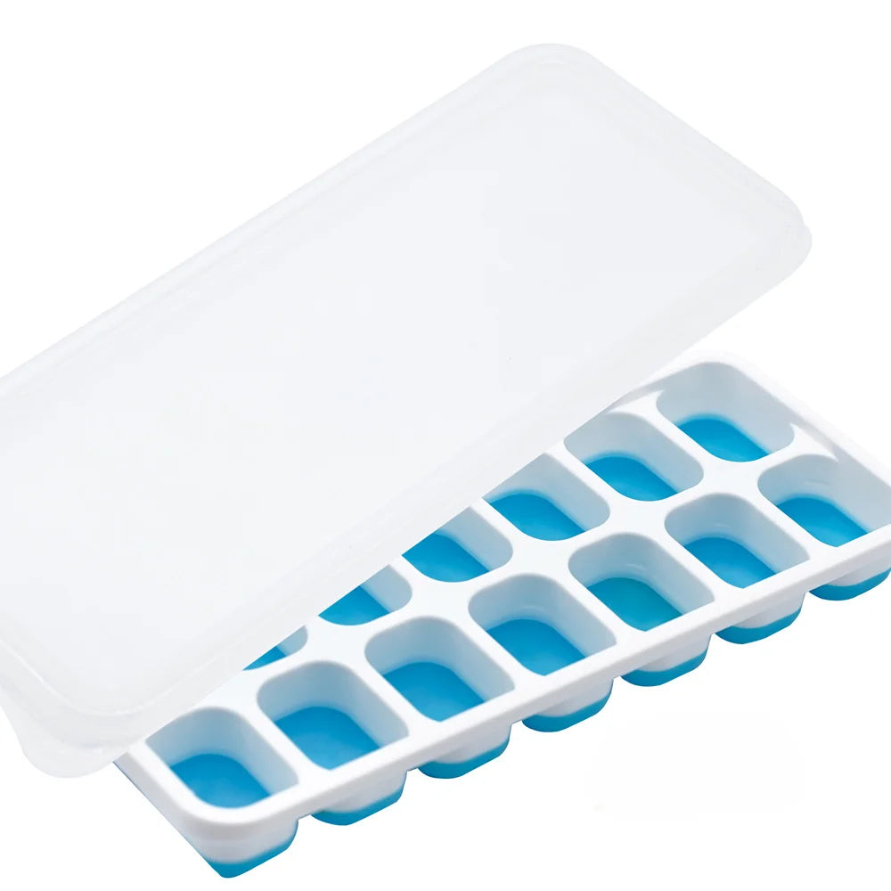 14-Grid Easy-Release Silicone Ice Cube Tray - 19