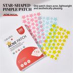 Star-Shaped Hydrocolloid Acne Patches for Clear Skin
