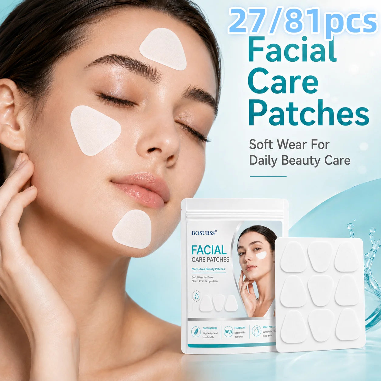 Silicone Anti-Wrinkle Facial Patches for Smoother Skin