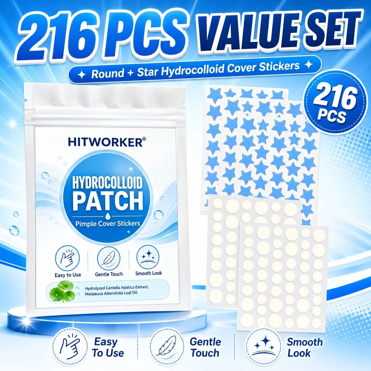 Invisible Hydrocolloid Acne Pimple Patches - 11