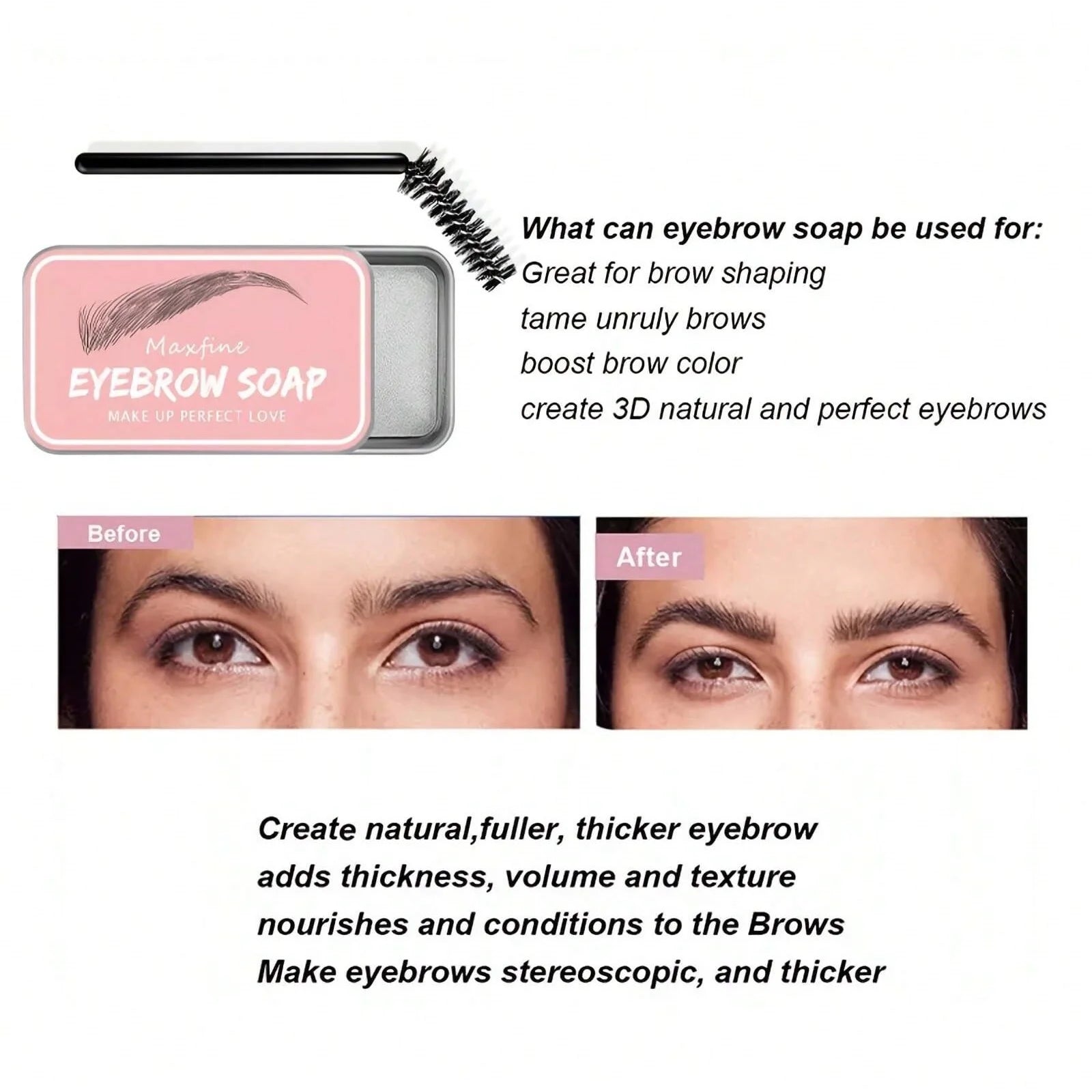 Long-Lasting Transparent Eyebrow Styling Soap and Grooming Kit - 2