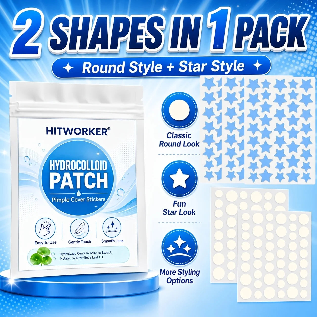Invisible Hydrocolloid Acne Pimple Patches - 4