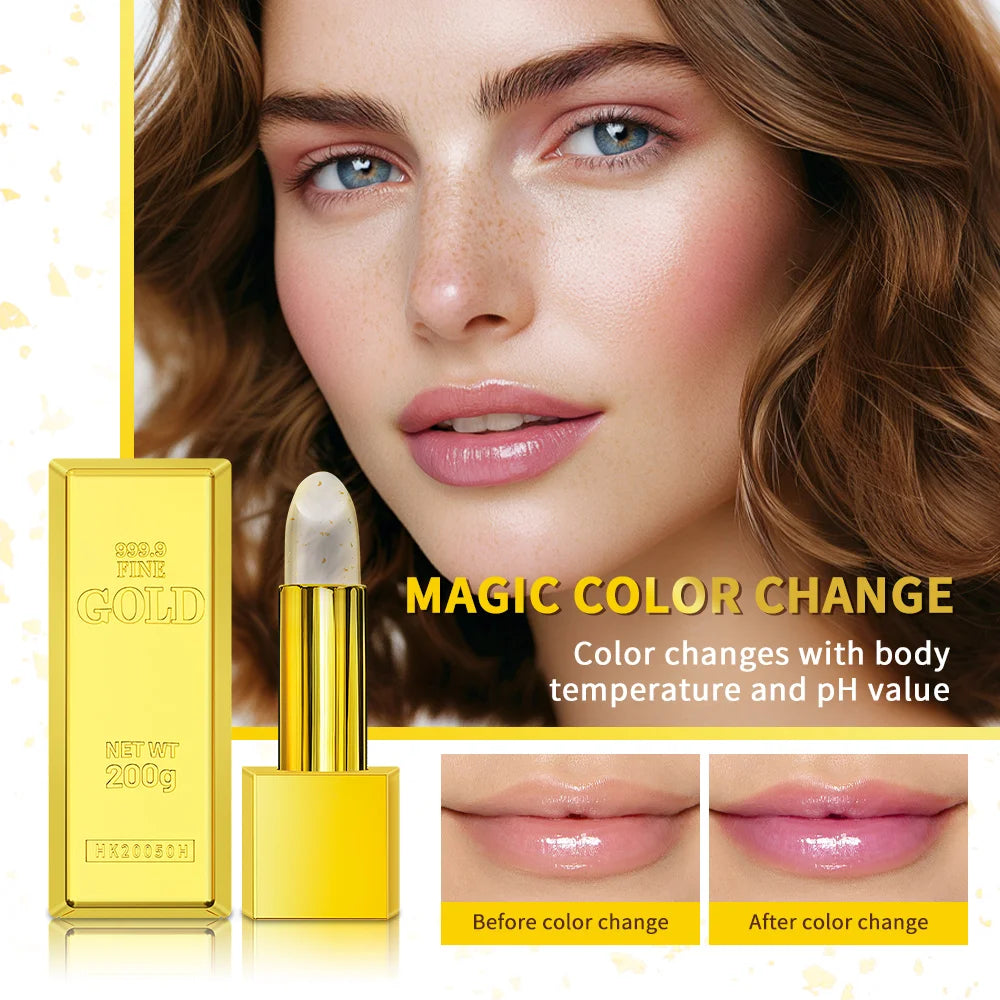 24K Gold Moisturizing Color-Changing Lip Balm