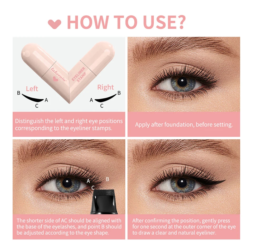 Waterproof Double-Wing Eyeliner Stamp for Perfect Wings