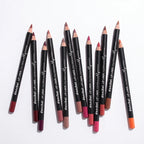 12-Piece Waterproof Long-Lasting Lip Liner Pencil Set