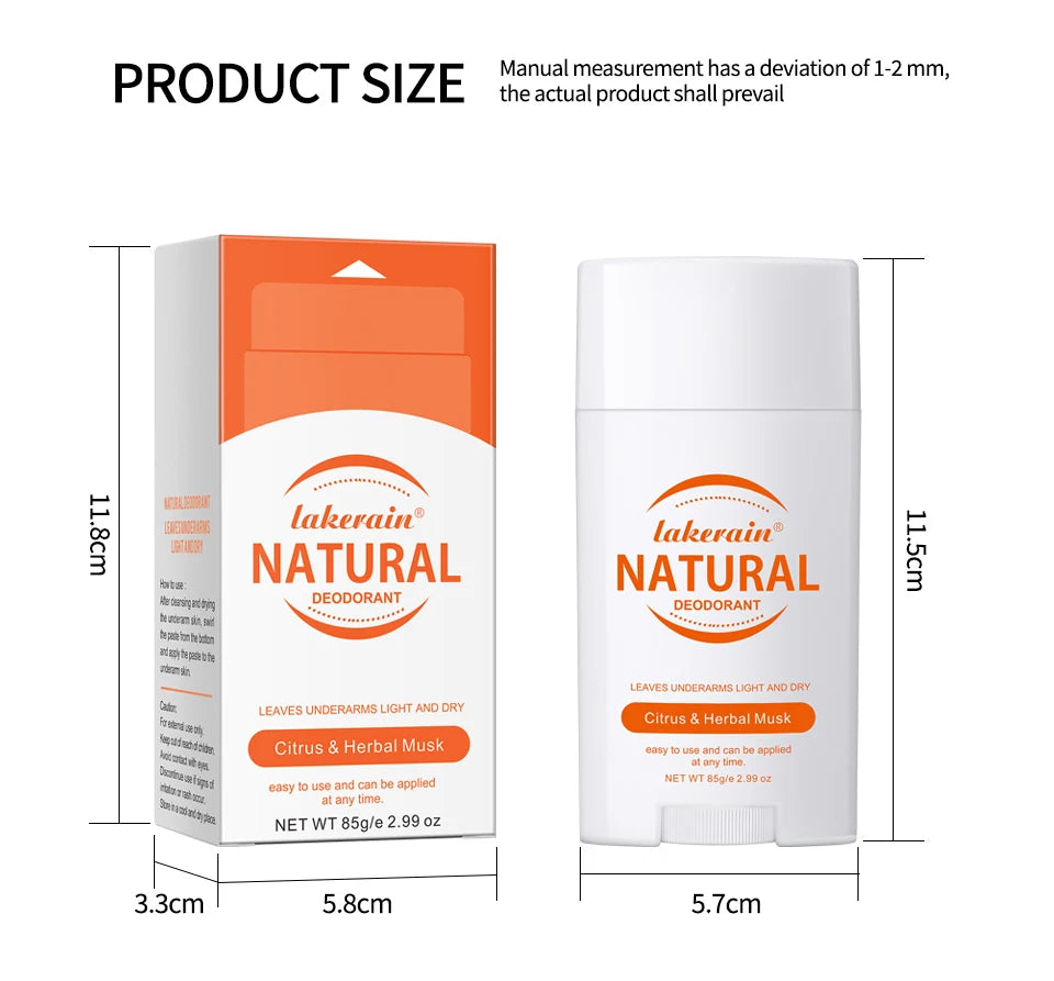 Natural Long-Lasting Solid Deodorant Balm