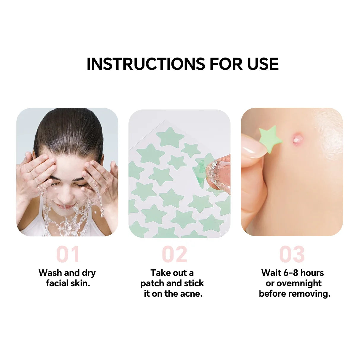 Star-Shaped Hydrocolloid Acne Patches for Clear Skin - 2