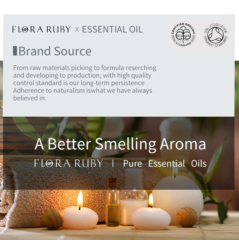 Pure Organic Plant Essential Oil Set for Aromatherapy and Diffusers - 14