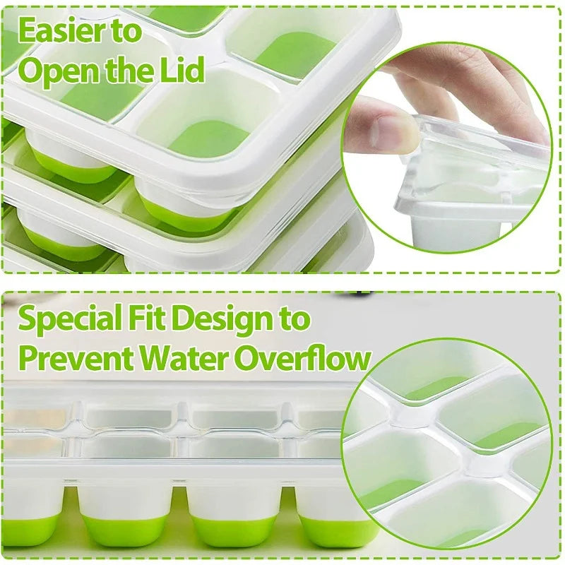 14-Grid Easy-Release Silicone Ice Cube Tray - 5