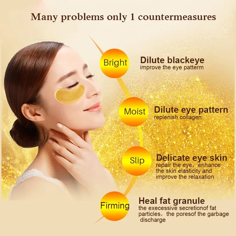 Gold Collagen Eye Masks for Dark Circles and Puffiness