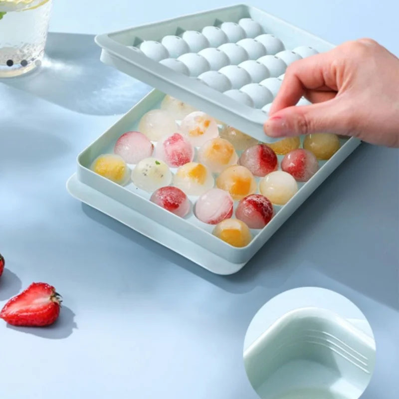 33-Ball Round Ice Cube Tray for Whiskey and Cocktails - 10