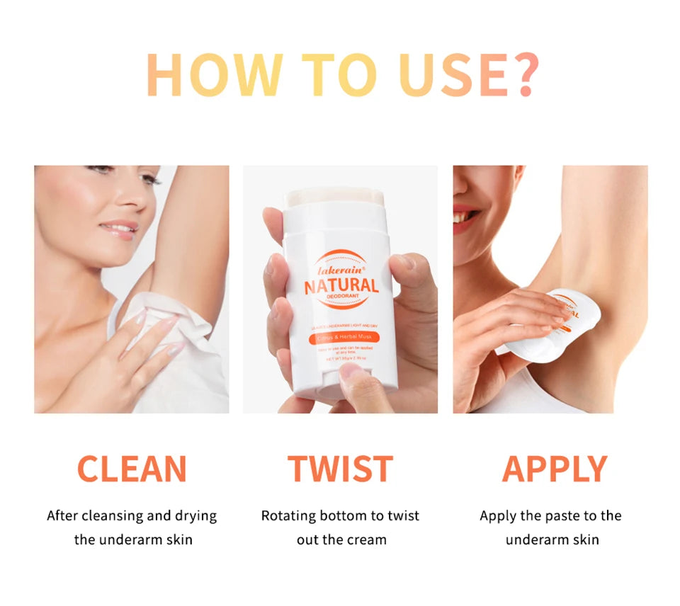 Natural Long-Lasting Solid Deodorant Balm