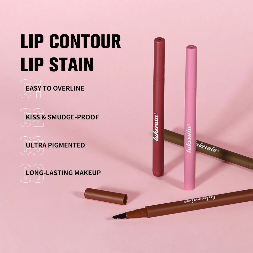 2-in-1 Dual-Tip Waterproof Lip Stain and Liner Pen