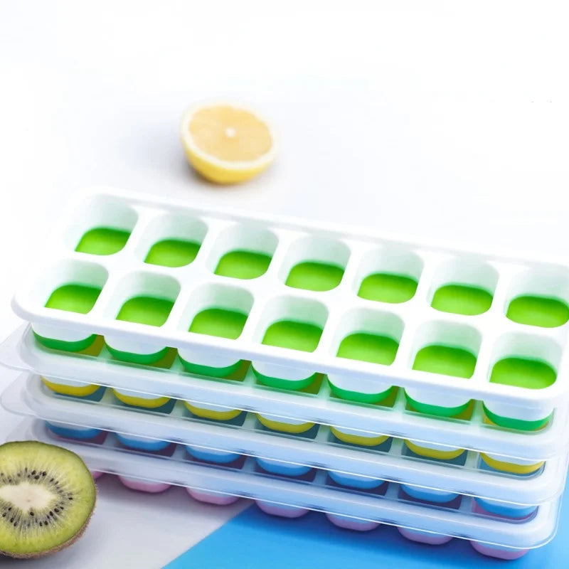 14-Grid Easy-Release Silicone Ice Cube Tray - 2