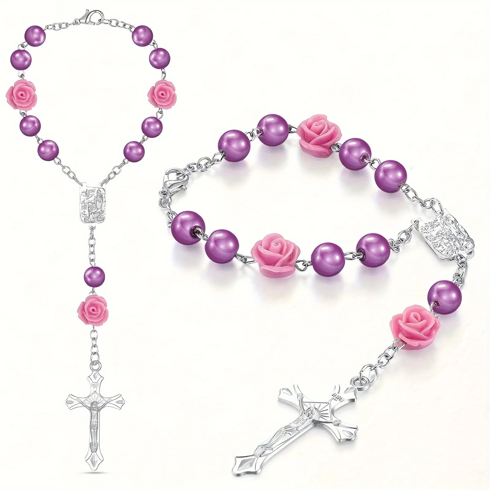 Decorative Car Rearview Mirror Rosary Beads - 7