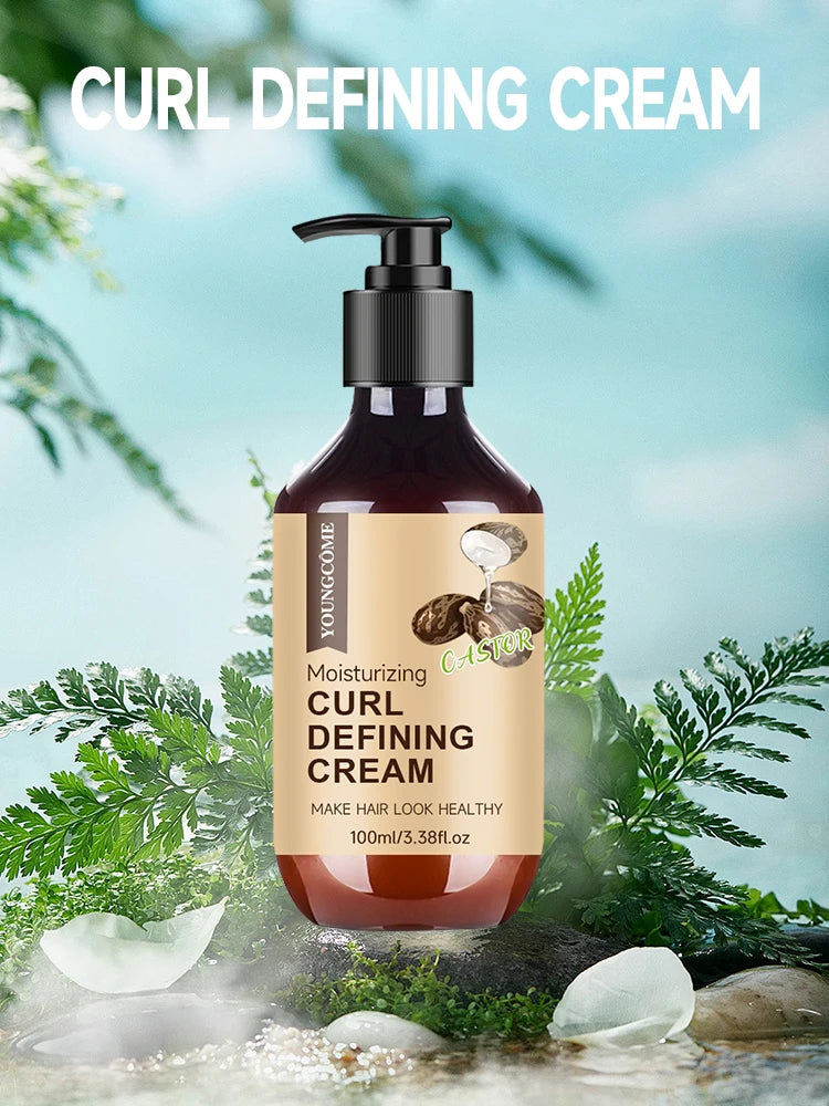 Men's Curl Defining Cream with Castor Oil for Frizz Control - 8