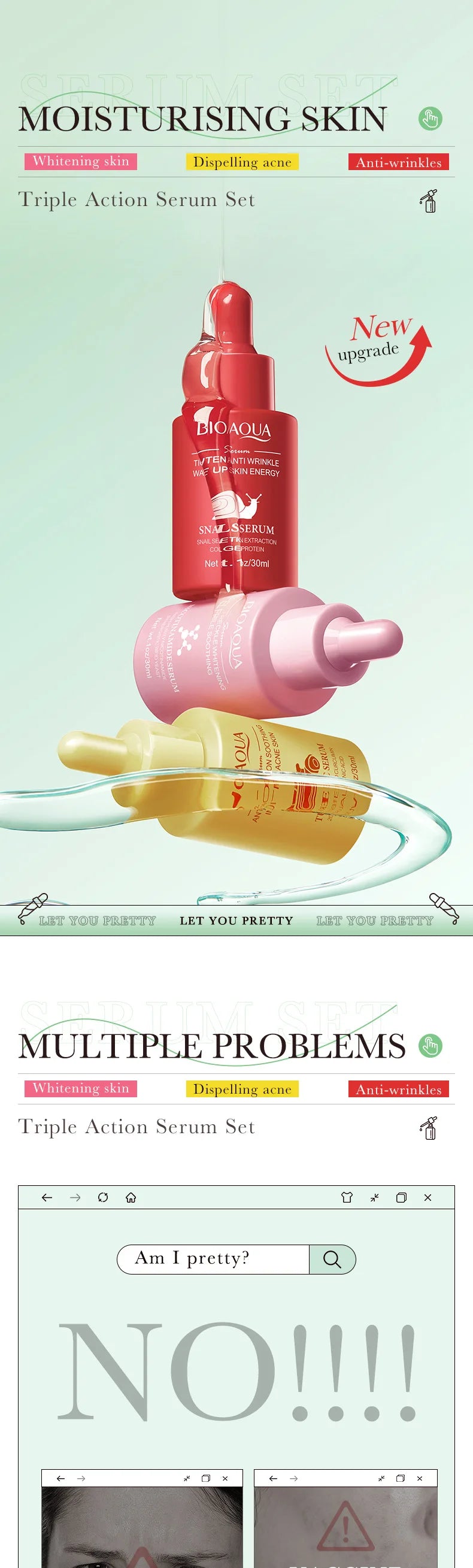 3-Piece Anti-Aging Facial Serum Set for Radiant Skin